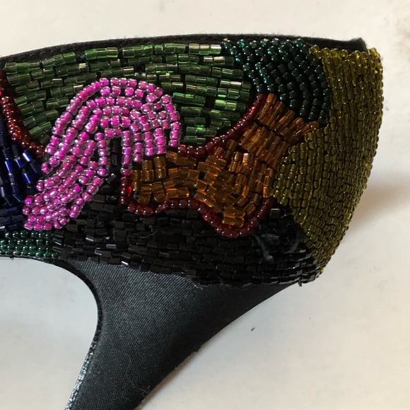 Beautiful CAPARROS Multicolor Beaded Heels 👠 6.5 - Picture 4 of 8